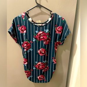 Pink Flower Blouse - Women’s Small